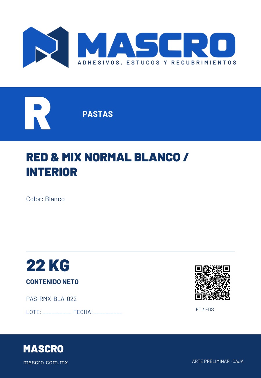 Empaque preliminar de RED & MIX NORMAL BLANCO / INTERIOR