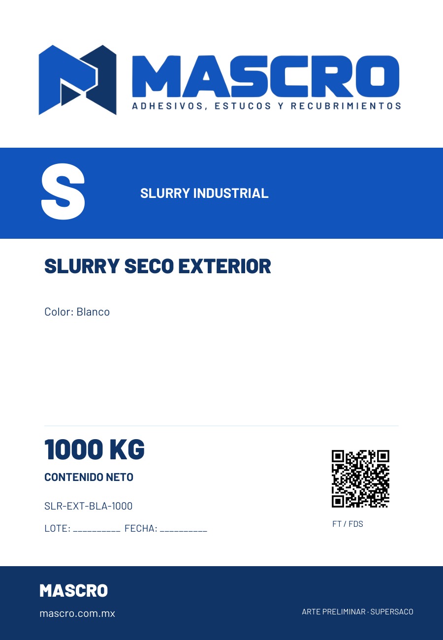Empaque preliminar de Slurry seco exterior